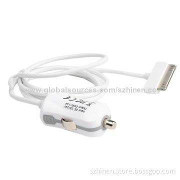 5V/1A Output Car Charger with 30-pin Connector, 10.5-32V Input Voltage Range